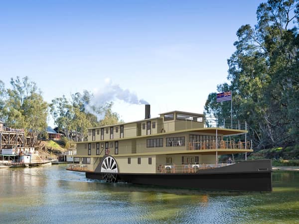 The PS Australian Star paddle steamer at the Echuca wharf